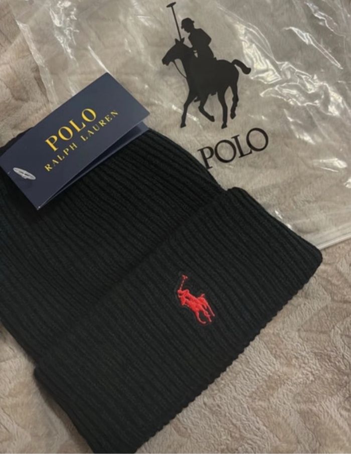 Bonnet Ralph Lauren Noir Neuf avec étiquette