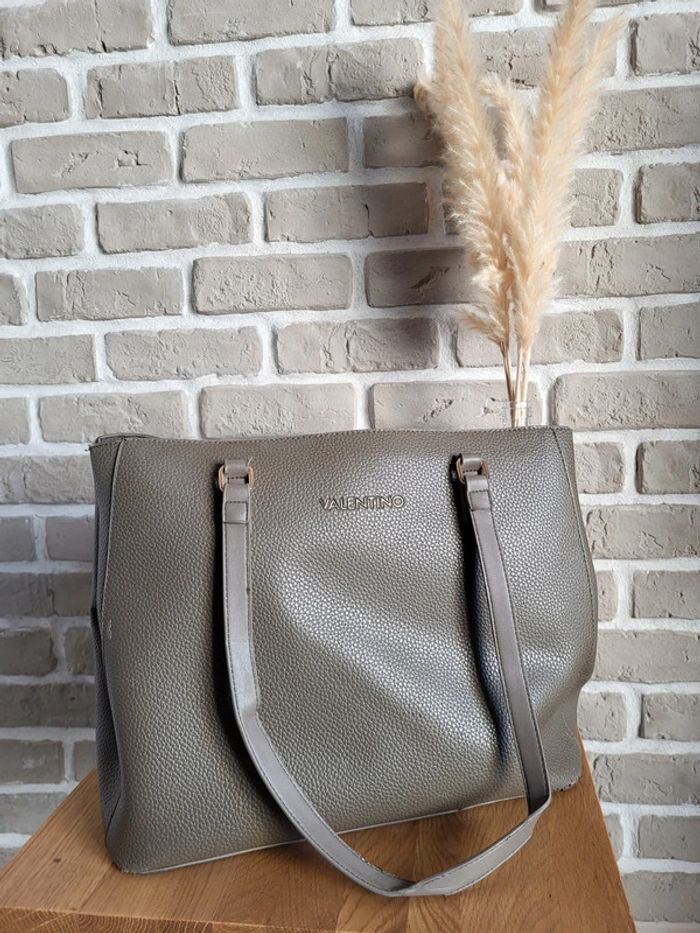 Grand sac cabas Valentino gris taupe Superman