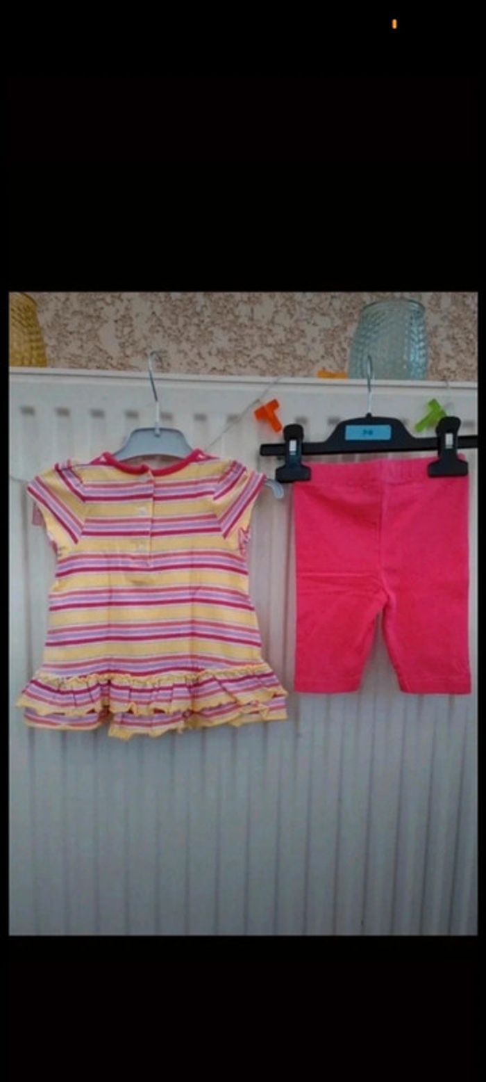 💛Ensemble tee shirt + legging été 6 mois Orchestra Baby - photo numéro 2