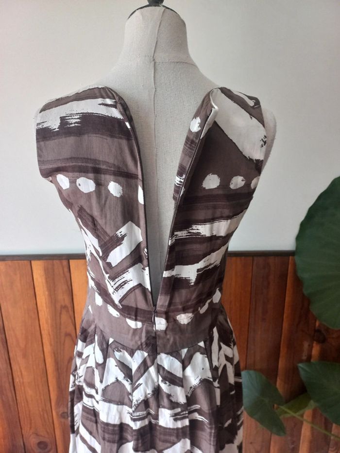 Robe marron motif blanc - photo numéro 7