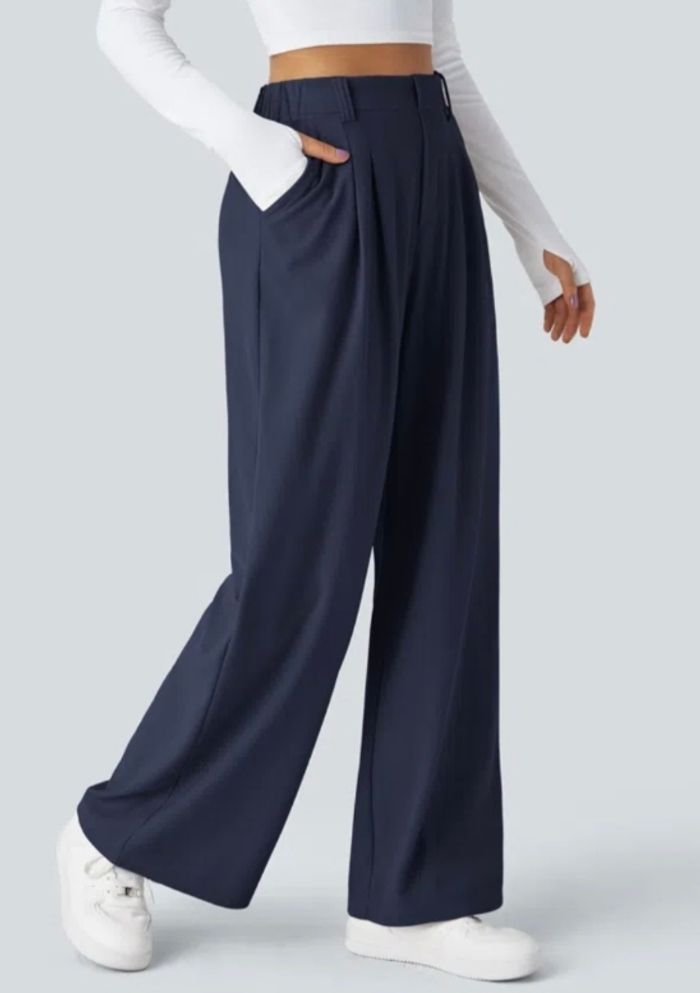 Pantalon large et fluide HALARA neuf marine XL - photo numéro 3