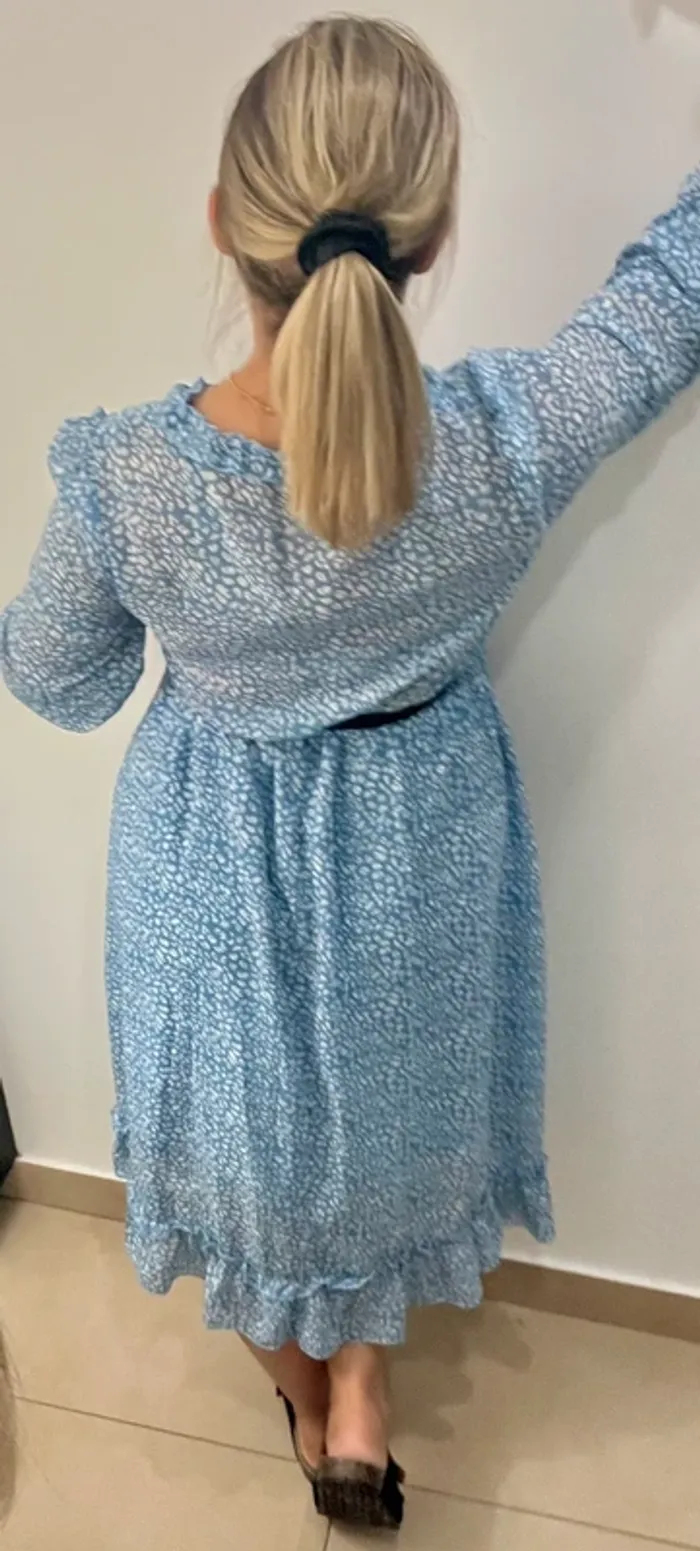 Robe Imprimée Léopard Avec Volant Taille M - photo numéro 7