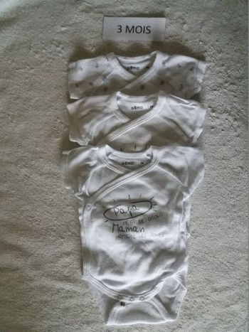Lot de 3 body manches courtes