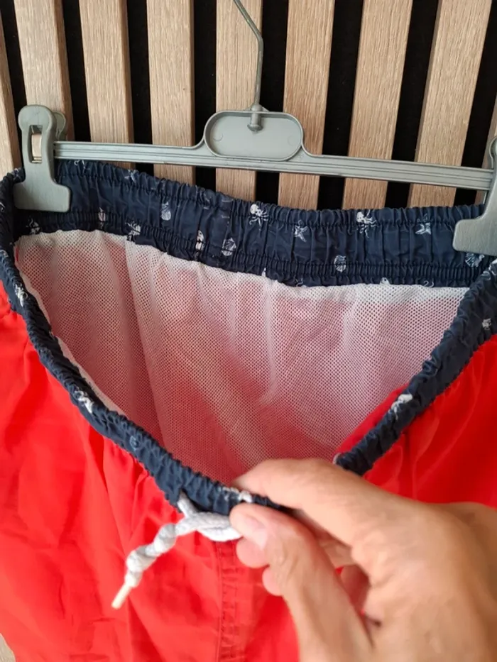 Short maillot de bain rouge orangé T L - photo numéro 5