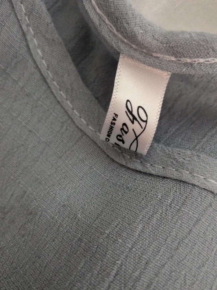 Robe longue fluide dégradé gris & blanc – Taille L - photo numéro 4