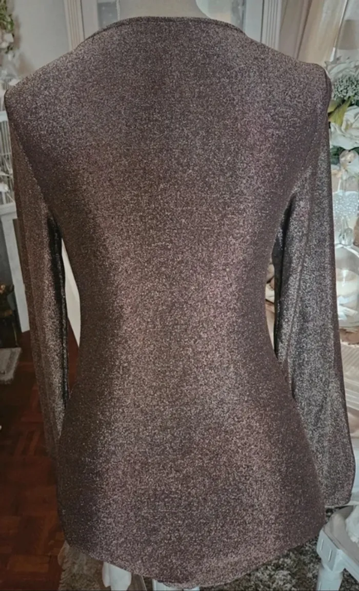 Body marron pailleté Kiabi Taille M Neuf - photo numéro 3