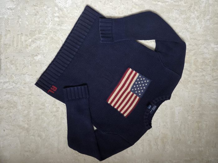 Pull Ralph Lauren Flag 100% coton Taille L enfant - équivalent XS/S Adulte