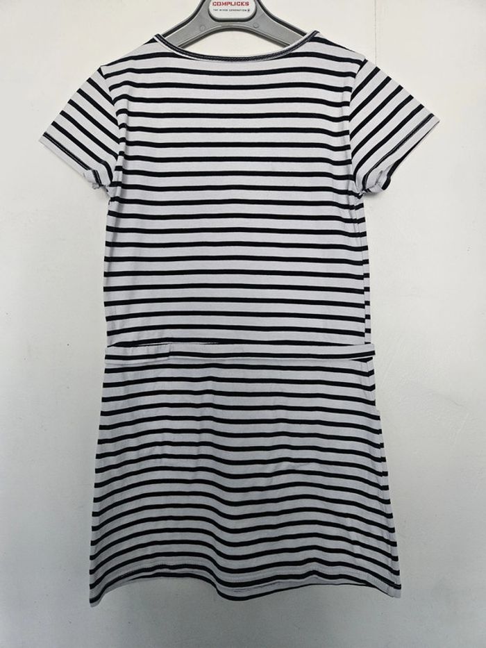 Robe marinière à manches courtes fille - Taille 8 ans - Licorne en sequins - photo numéro 3