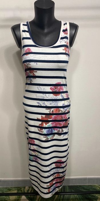 Robe longue marin B.Copine femme small neuve étiquetée