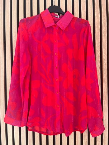 Chemise tendance rose et rouge