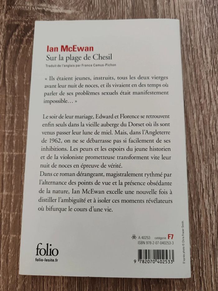 Ian McEwan 🌼 Sur la plage de Chesil - photo numéro 2