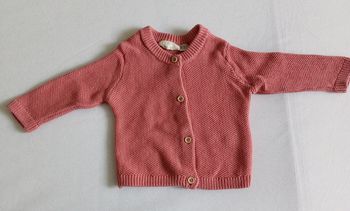 Gilet épais rose/abricot 2-6 mois 