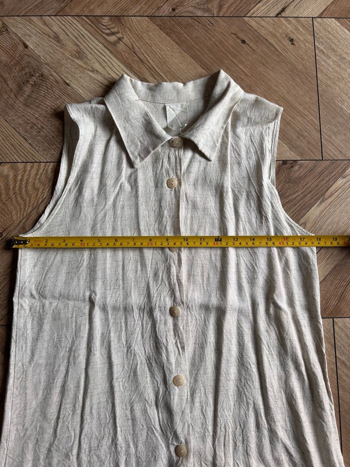 🌿 Top sans manches en lin mélangé - Style Minimaliste / Bohème - photo numéro 8