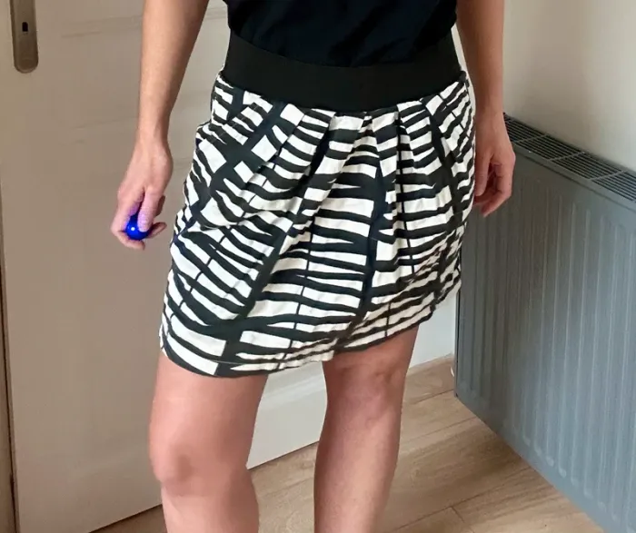Jupe Vera Moda – Taille 38 – Blanc crème & noir - photo numéro 3