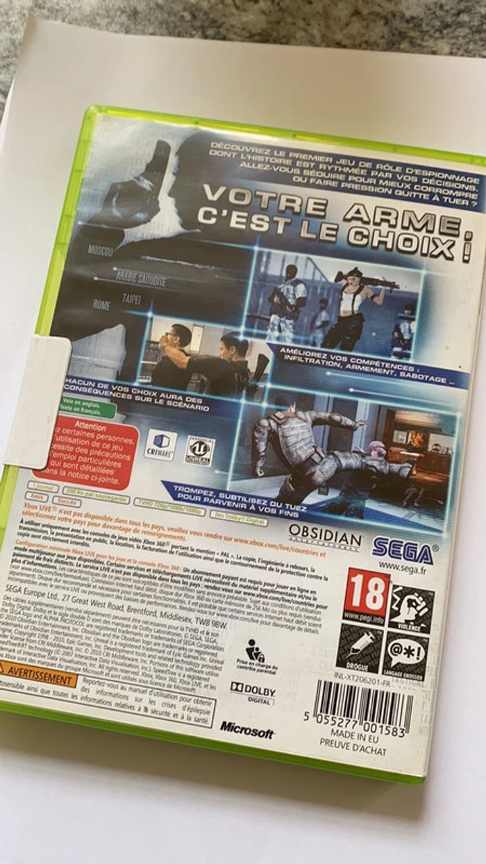 alpha protocol xbox 360 - photo numéro 3