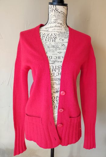 Gilet Escada rouge en laine et cachemire taille XS