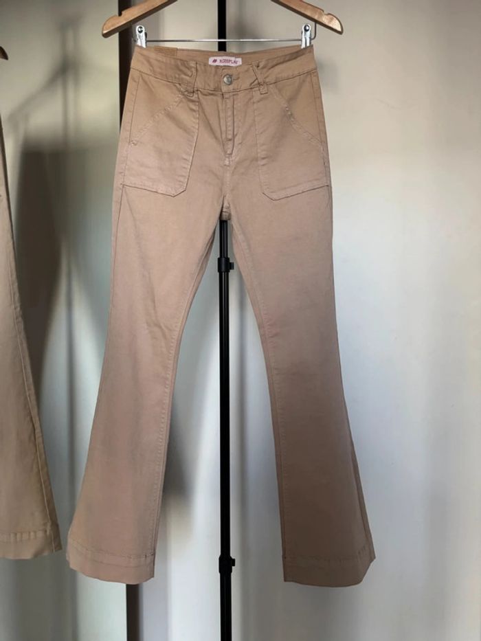 Pantalon en jean beige 38