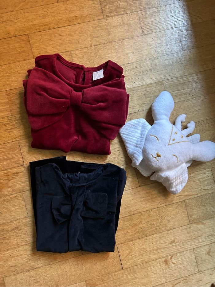 ✨ Lot de 2 Robes de Cérémonie/Fêtes 6 Mois | H&M & Jacadi | Velours - photo numéro 8