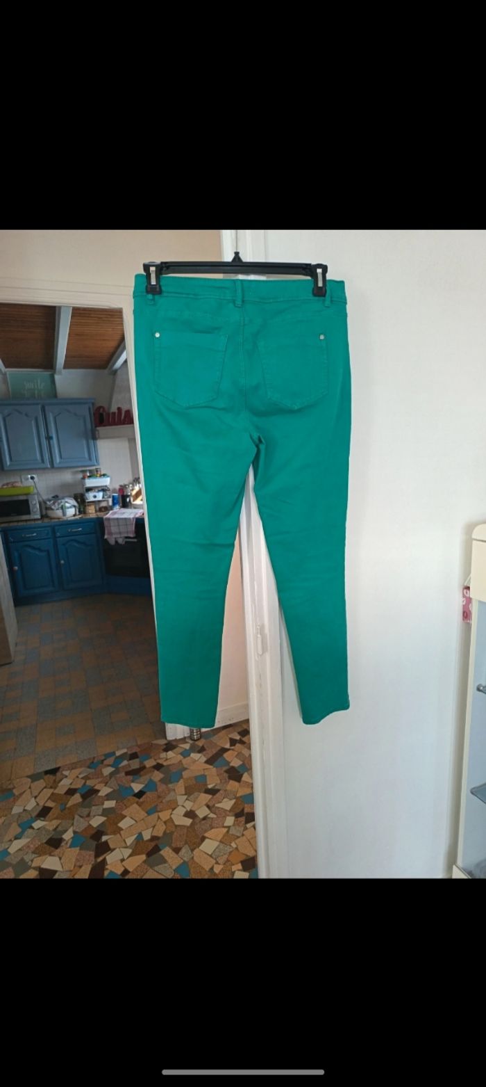 Pantalon type.jean vert femme taille 42 - photo numéro 2