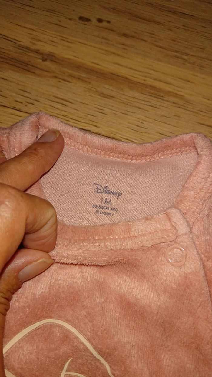 Pyjama velours corail "pan pan" 1 mois - photo numéro 3