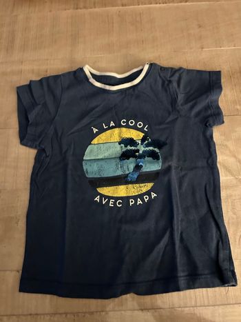 T-shirt marine palmier 