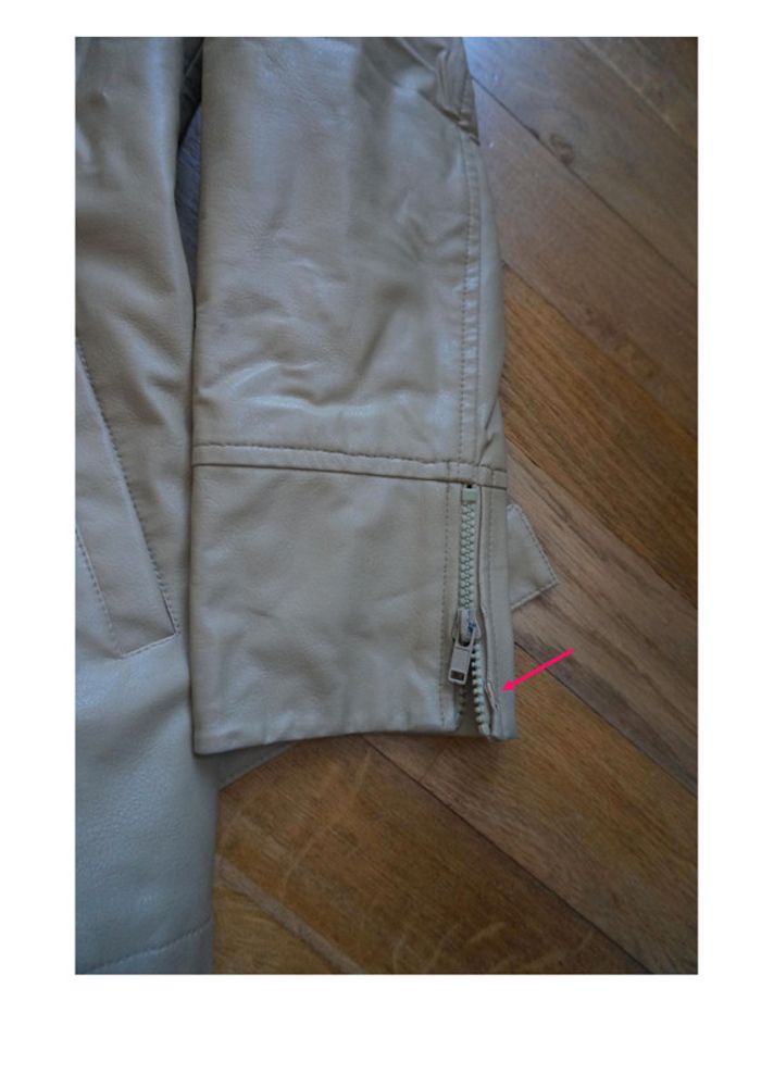 veste beige taille 38 coton enduit - photo numéro 4