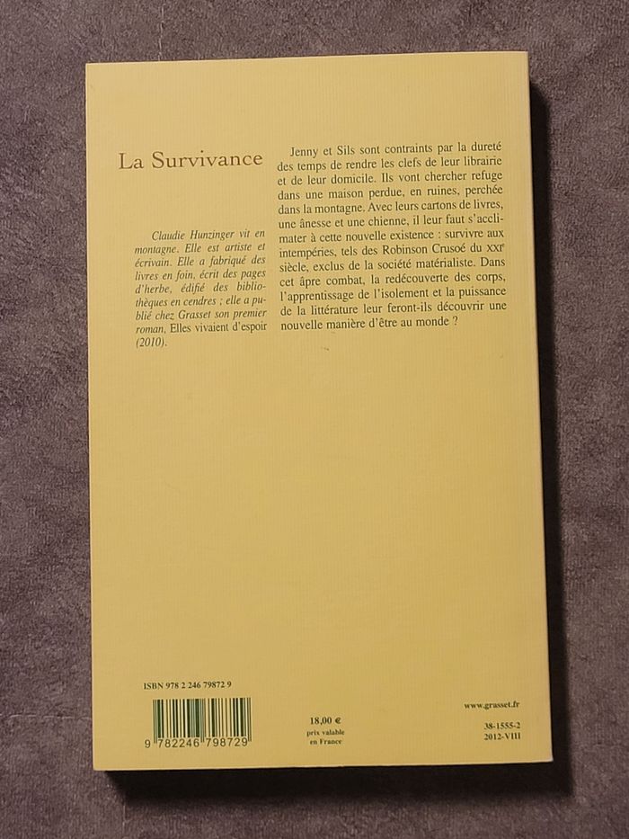 La survivance - Roman Claudie Hunzinger - photo numéro 2
