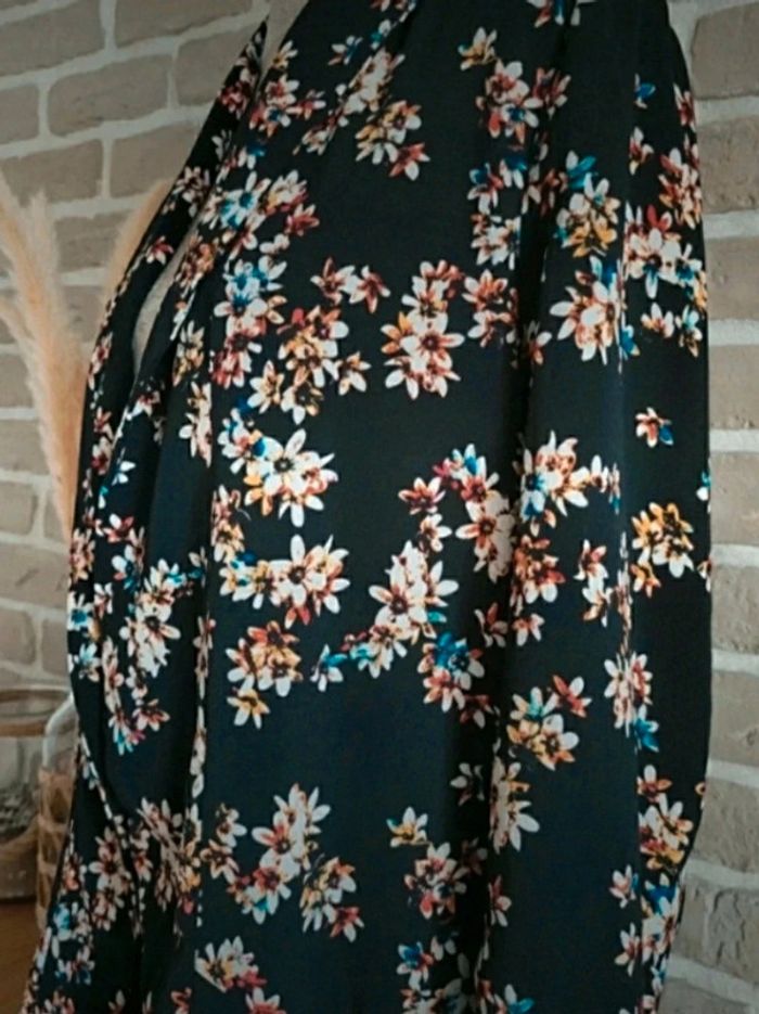 Veste blazer Pimkie noir imprimé fleuri - photo numéro 5