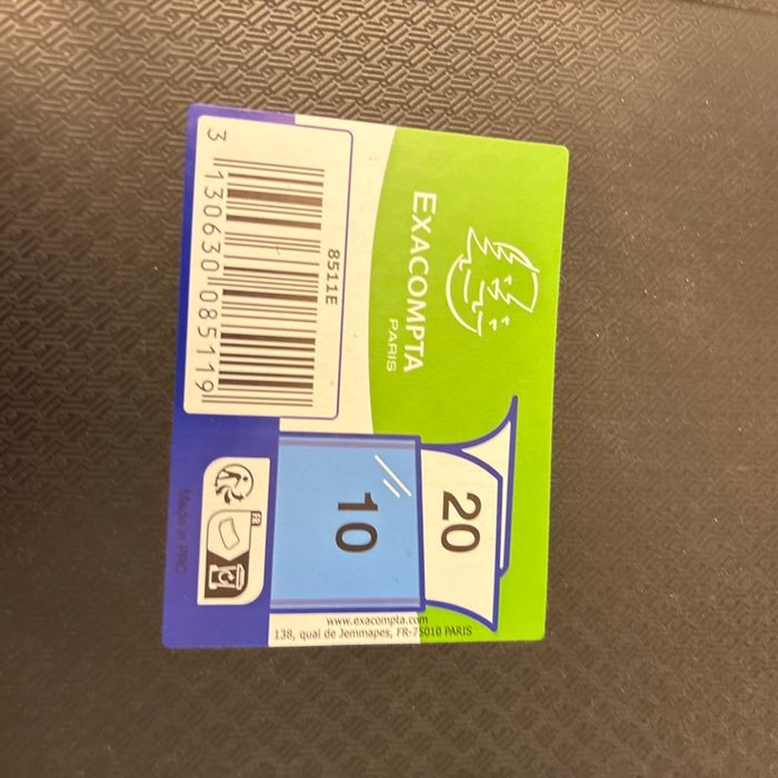3x portes  vues 20 vues noir exacompta - photo numéro 2