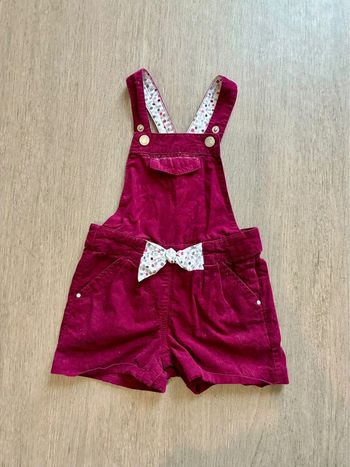 Salopette short velours Obaïbi 18 mois