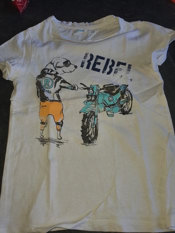 T-shirt moto chien