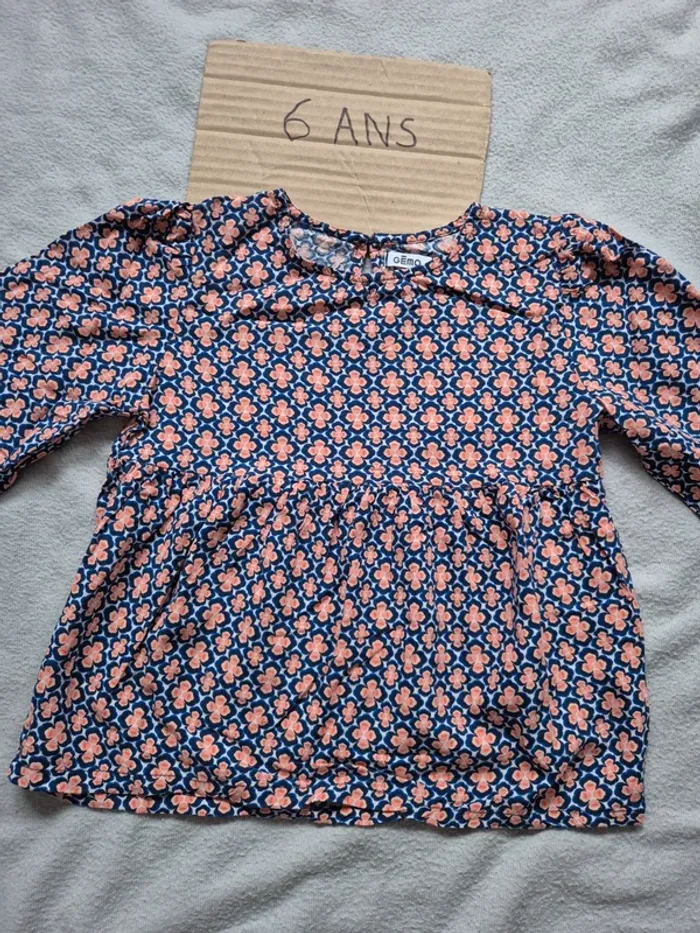 Blouse fleurie fille 6 ans gemo - photo numéro 4