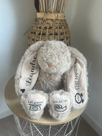 Lapin peluche personnalisée