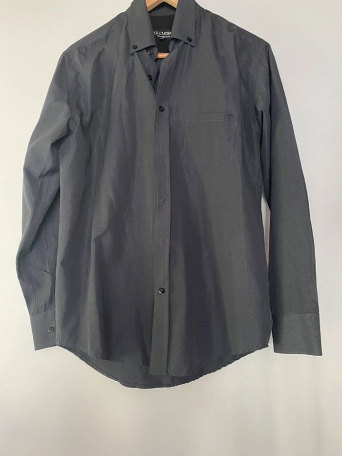 Chemise noir Armand Thierry Per l’Uomo taille 37 38 M