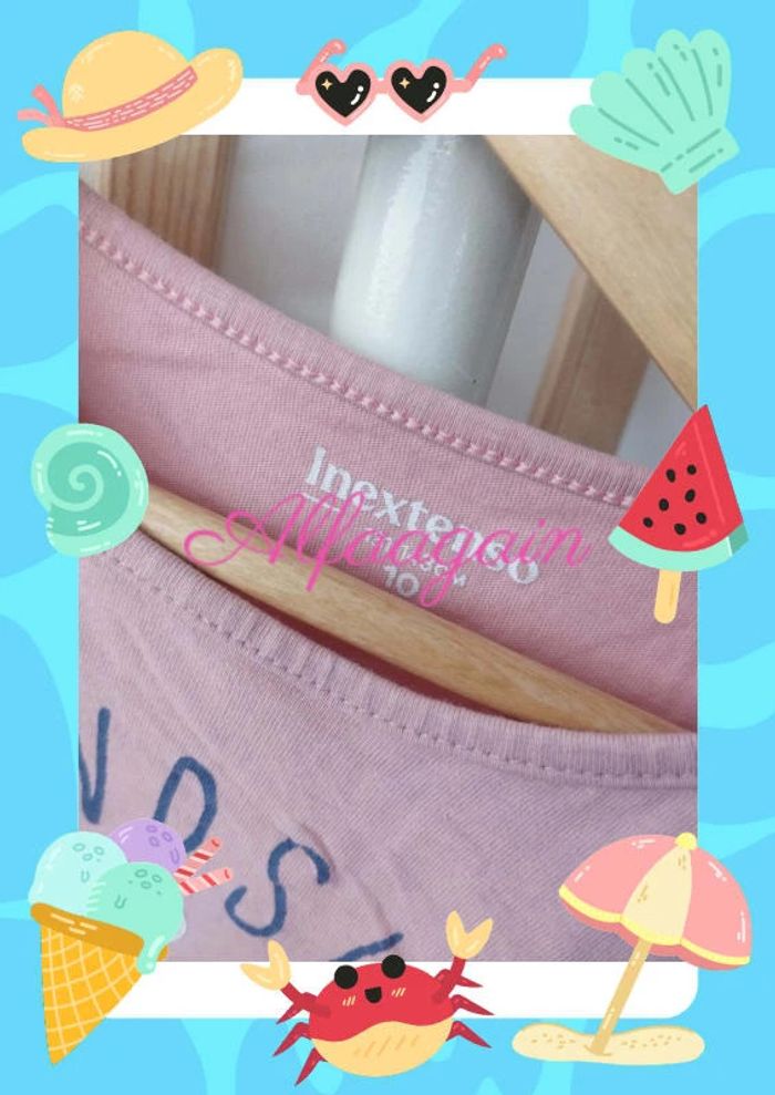 Lot t-shirts licornes Primark extenso rose gris 10ans - photo numéro 7