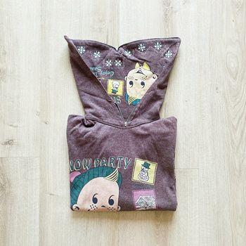 Snow Party Sweat Hoodie Vintage Marron Unisexe Exclusive Collector Y2K en très bon état (Taille M)