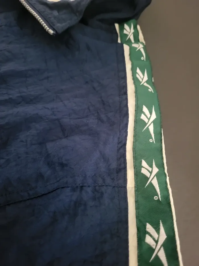 Veste / Track Jacket Reebok vintage bleue marine logo brodé 100% coton - XL - photo numéro 4