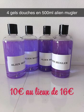 Lot de 4 gels douches alien de 500ml 