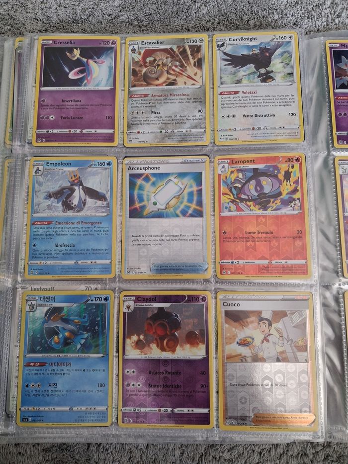 Lot de cartes Pokemon Holo et Reverse Cresselia Pingoleon Laggron Corvaillus