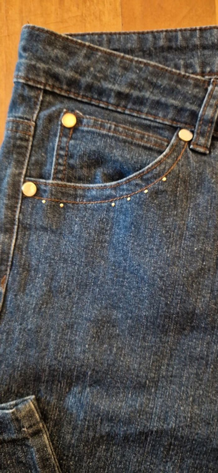 Jeans femme taille haute  46 bleu foncé - photo numéro 3