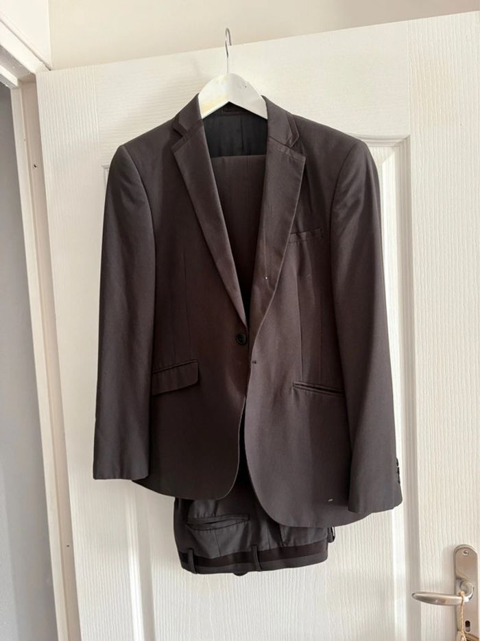Costume Celio - Noir/gris à motif rayés - taille 38/M