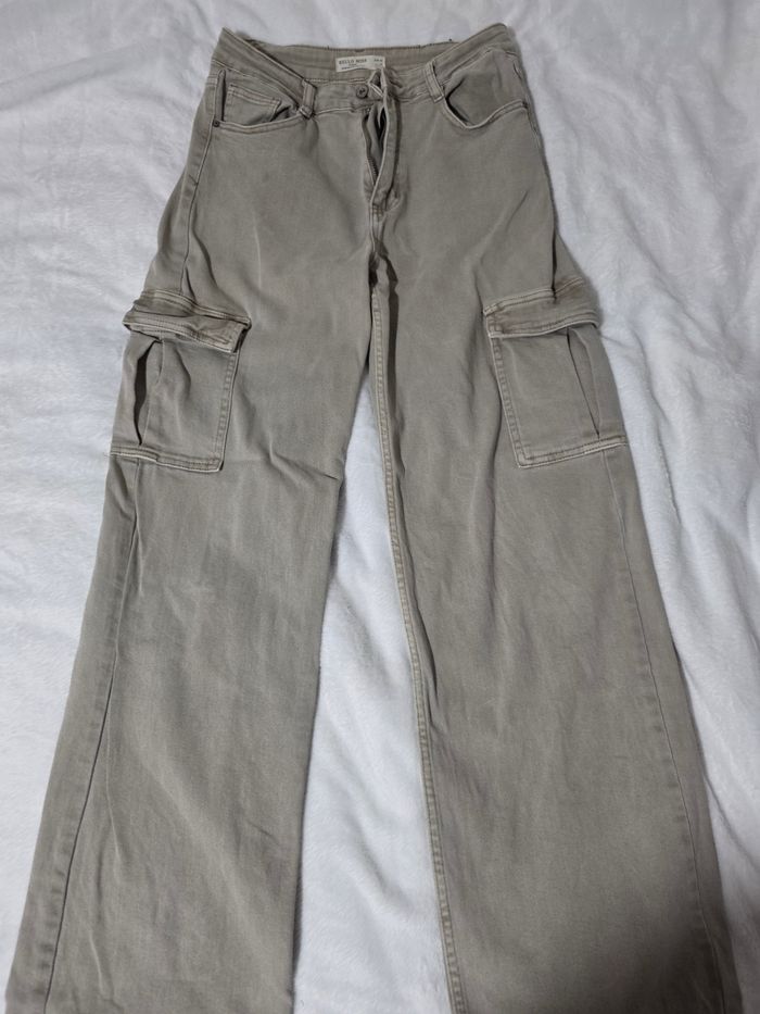 Jean cargo beige creme