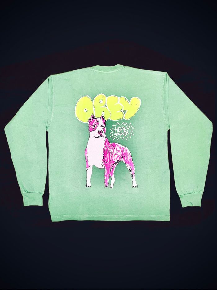 T-Shirt à manche longue Obey - Heavy Sound Dog - Taille S Neuf