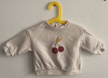sweat imprimé cerise taille 9 mois