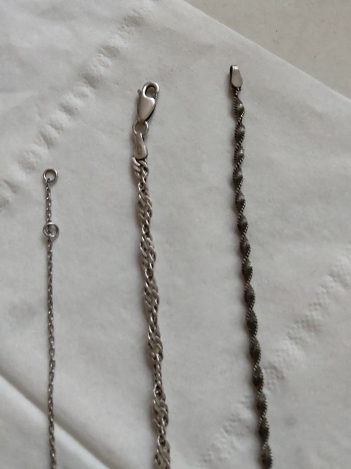 Bracelet argent 17 cm et 18 cm et 19 cm - photo numéro 7