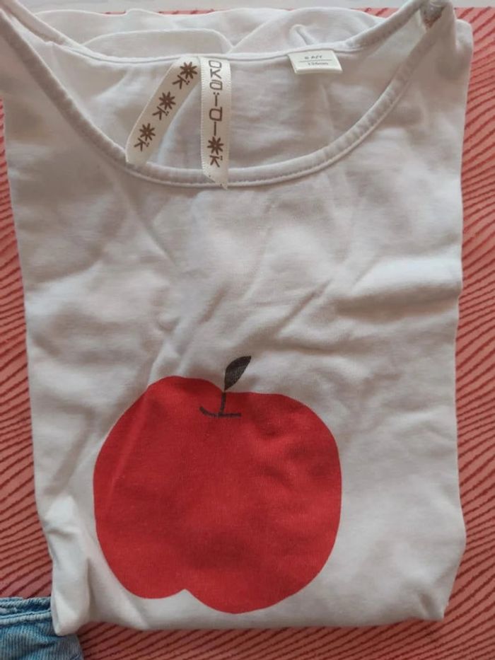 Salopette en jeans complices t-shirt Okaïdi 8 ans - photo numéro 2