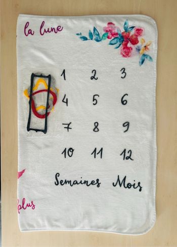 Couverture étape pour bébé fille 130 x 100 cm
