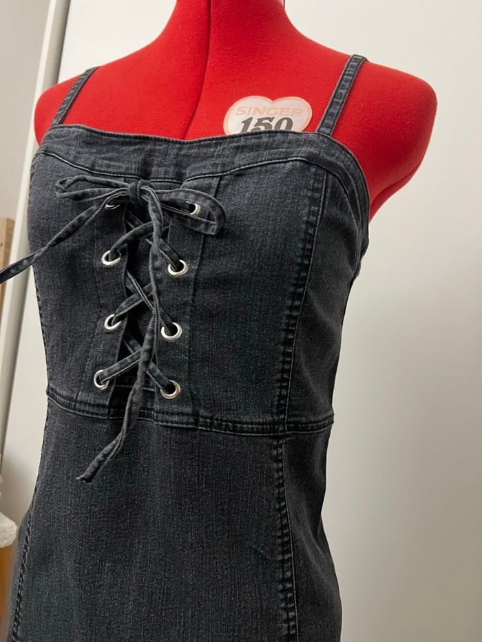 Robe corset en jean gris Jennyfer - photo numéro 3