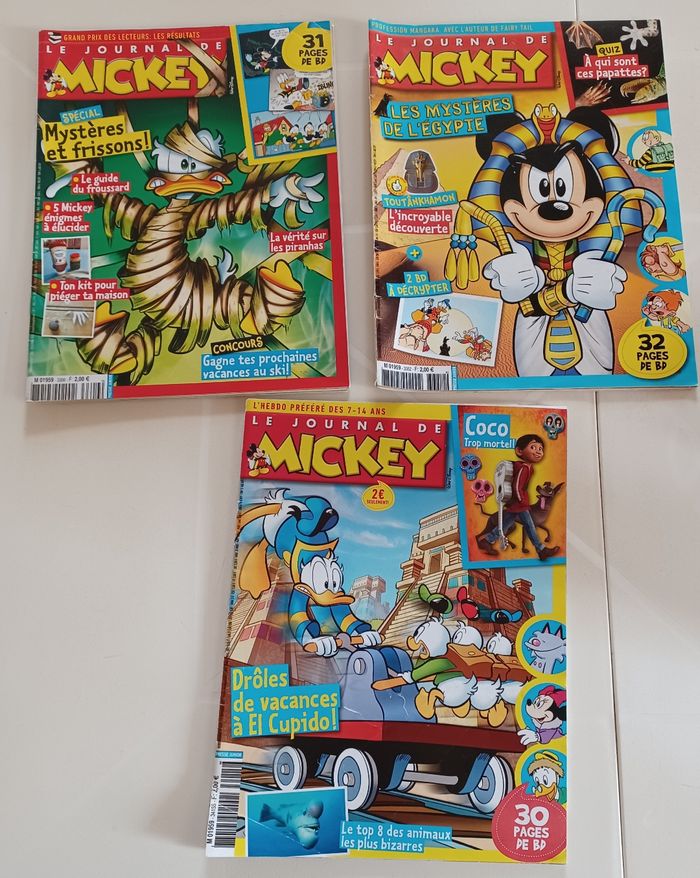Lot de 3 magazines "le journal de Mickey "