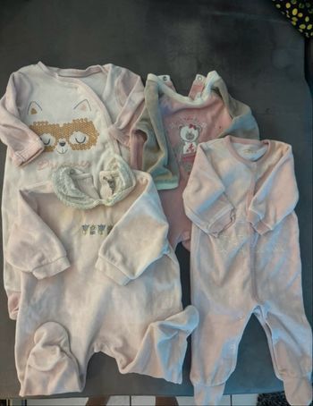 4 Babigros en velours 3 mois 